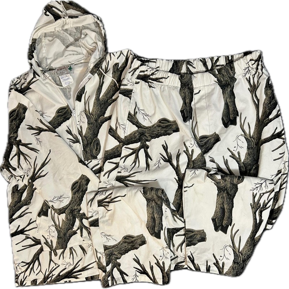Vintage Golden Retriever Outdoor Apparel Tree Camo overwhites Set Mens XL White